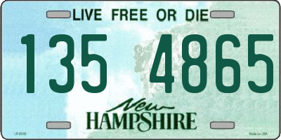 NH license plate 1354865