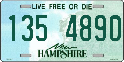 NH license plate 1354890