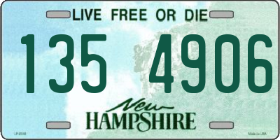 NH license plate 1354906