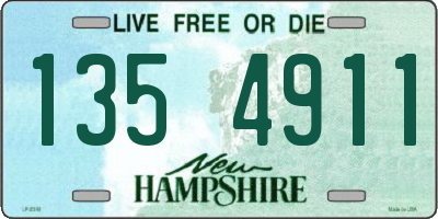 NH license plate 1354911