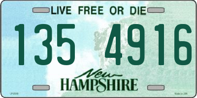 NH license plate 1354916