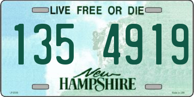 NH license plate 1354919