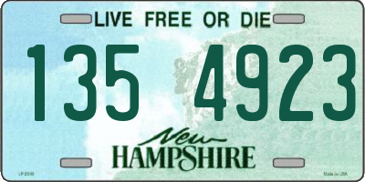 NH license plate 1354923