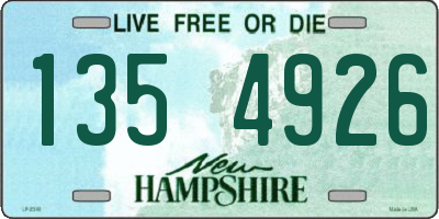 NH license plate 1354926