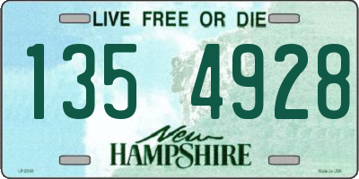 NH license plate 1354928