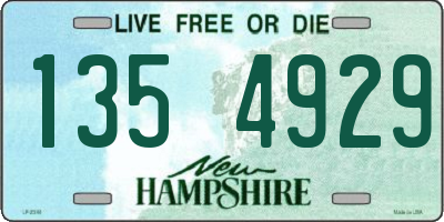 NH license plate 1354929