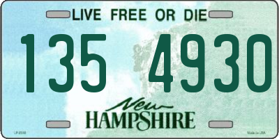 NH license plate 1354930