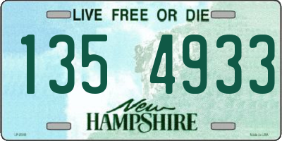 NH license plate 1354933