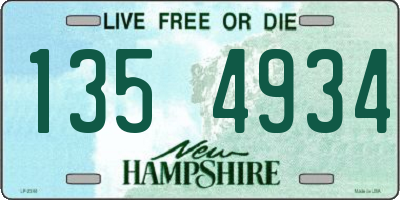 NH license plate 1354934