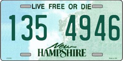 NH license plate 1354946