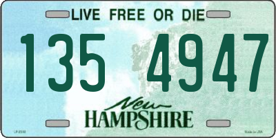 NH license plate 1354947