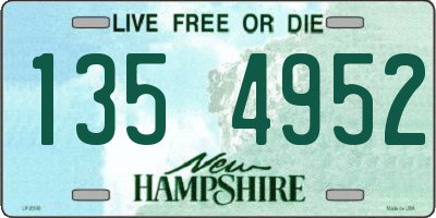 NH license plate 1354952