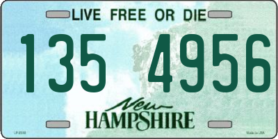 NH license plate 1354956