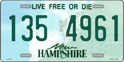 NH license plate 1354961