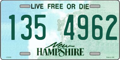 NH license plate 1354962