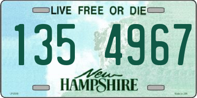 NH license plate 1354967