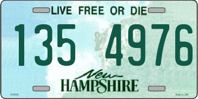 NH license plate 1354976