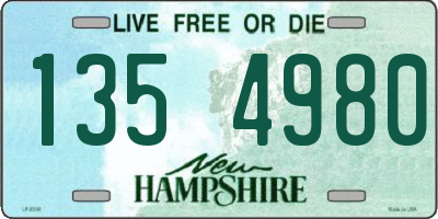 NH license plate 1354980