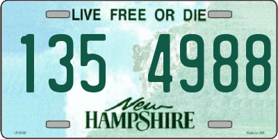 NH license plate 1354988