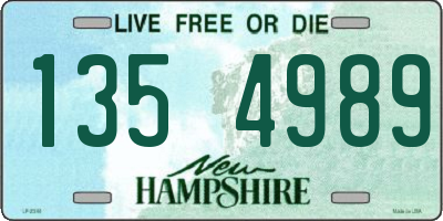 NH license plate 1354989
