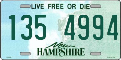 NH license plate 1354994