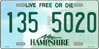 NH license plate 1355020