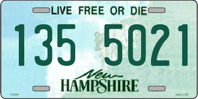 NH license plate 1355021