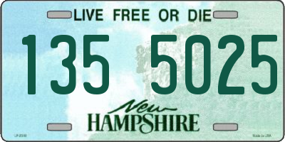 NH license plate 1355025