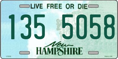 NH license plate 1355058