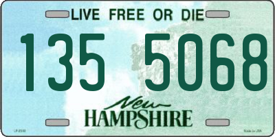 NH license plate 1355068