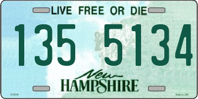 NH license plate 1355134