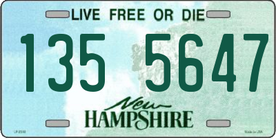 NH license plate 1355647