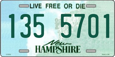 NH license plate 1355701