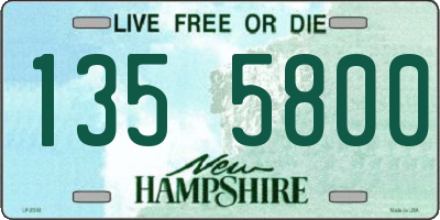 NH license plate 1355800