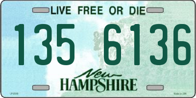 NH license plate 1356136