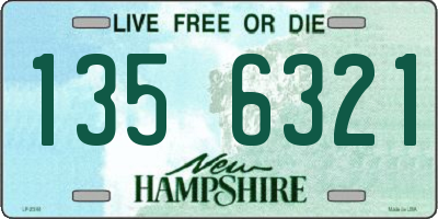 NH license plate 1356321