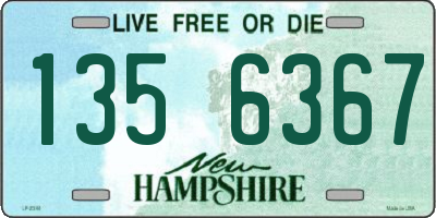 NH license plate 1356367