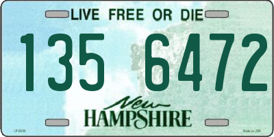 NH license plate 1356472