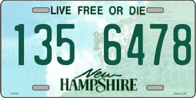 NH license plate 1356478
