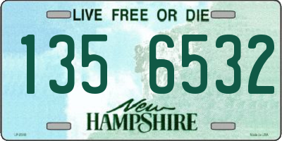 NH license plate 1356532