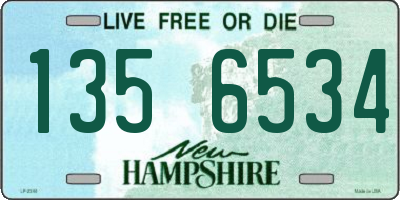 NH license plate 1356534