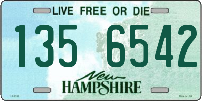 NH license plate 1356542
