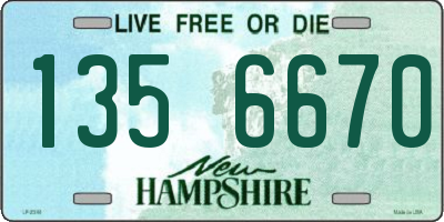 NH license plate 1356670