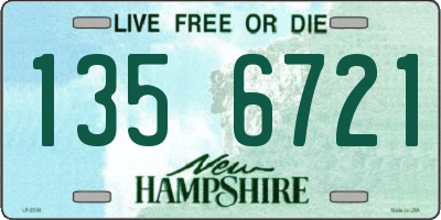 NH license plate 1356721