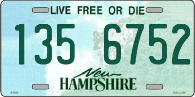 NH license plate 1356752