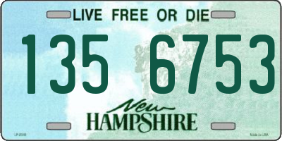 NH license plate 1356753