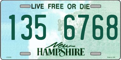 NH license plate 1356768