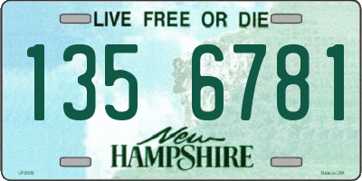 NH license plate 1356781