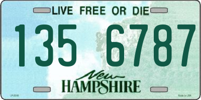NH license plate 1356787