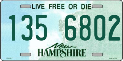 NH license plate 1356802